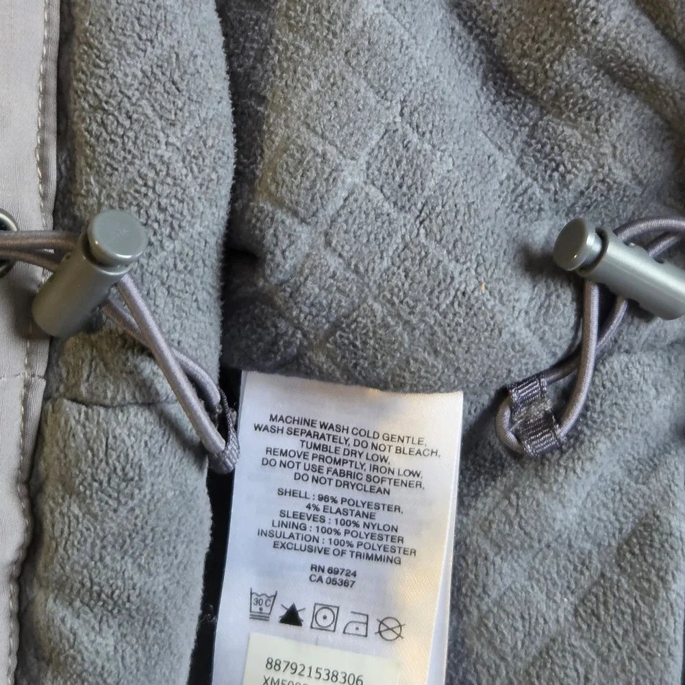 Columbia Mens XXL Grey Softshell Jacket Fleece Lined Full Zip XM5098-010